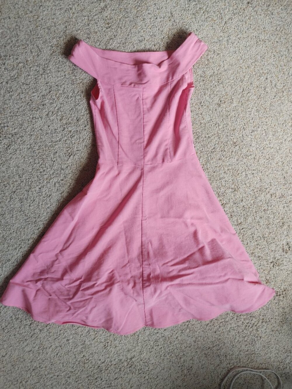 Pink Off Shoulder Dress (with built in petticoat)